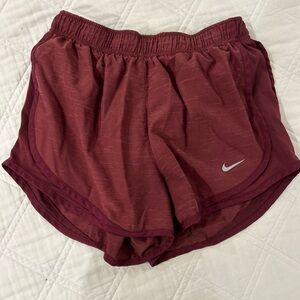 Nike. Women’s small, burgundy running shorts.